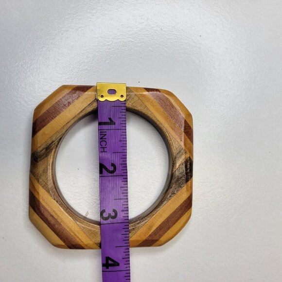 Square Wooden Bangle - Picture 7 of 10